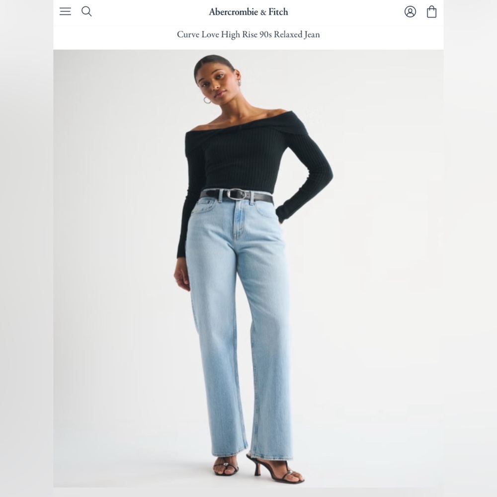 Abercrombie & Fitch Curve Love Relaxed 90s Jeans